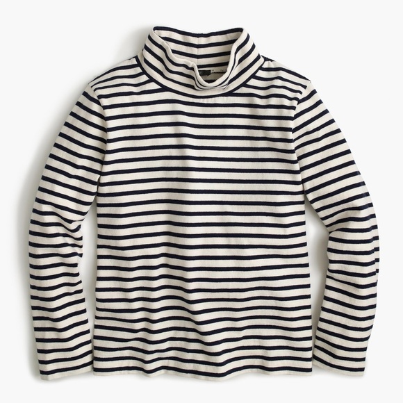 J. Crew Tops - NWT J.Crew Mock Neck Striped Top